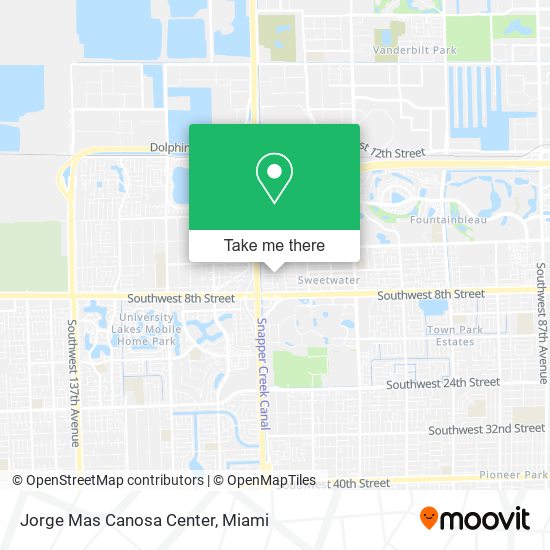 Jorge Mas Canosa Center map