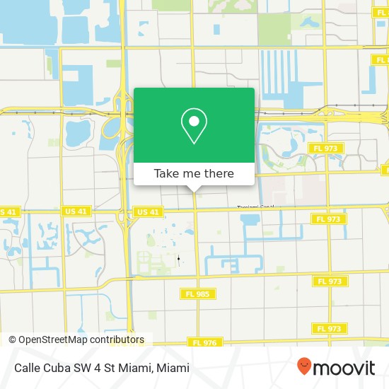 Calle Cuba SW 4 St Miami map
