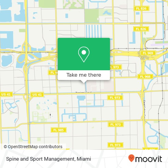 Spine and Sport Management map