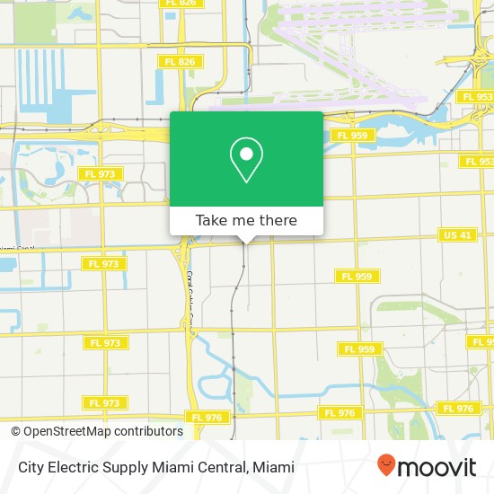 City Electric Supply Miami Central map