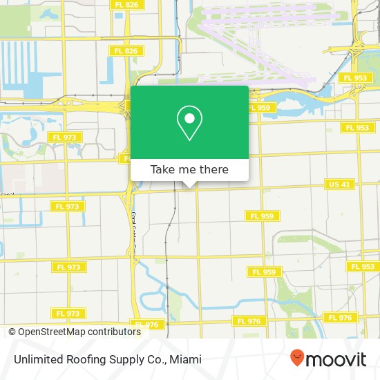 Mapa de Unlimited Roofing Supply Co.