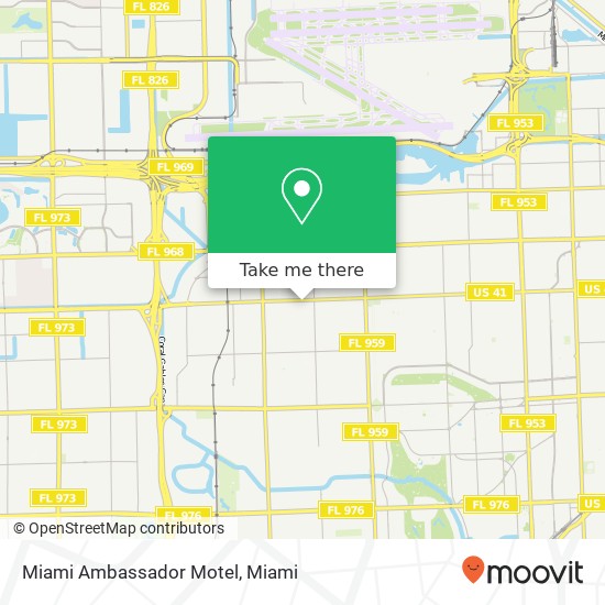 Miami Ambassador Motel map