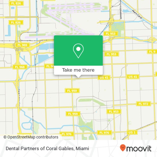 Dental Partners of Coral Gables map
