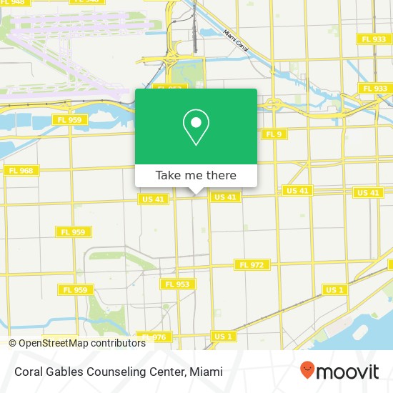 Coral Gables Counseling Center map