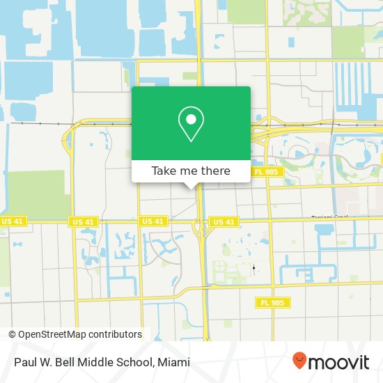 Paul W. Bell Middle School map