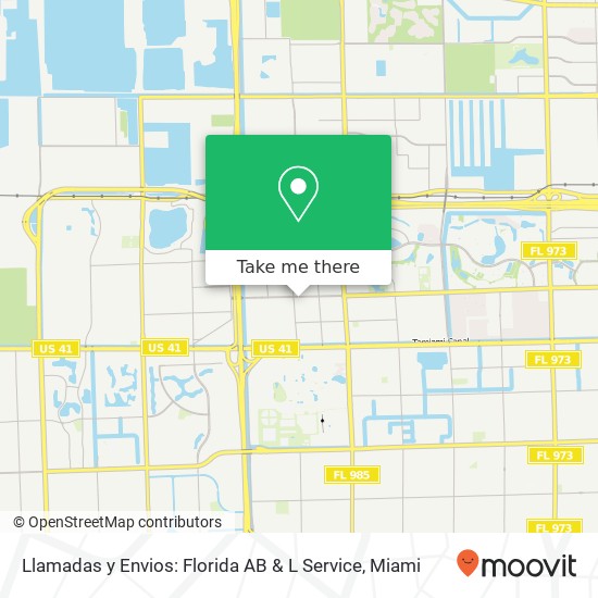Llamadas y Envios: Florida AB & L Service map