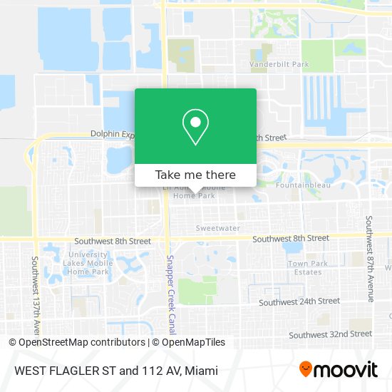 WEST FLAGLER ST and 112 AV map