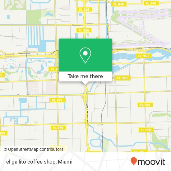 el gallito coffee shop map