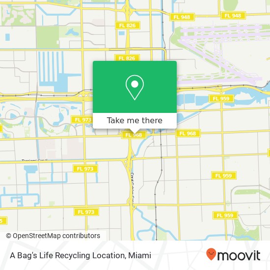 A Bag's Life Recycling Location map