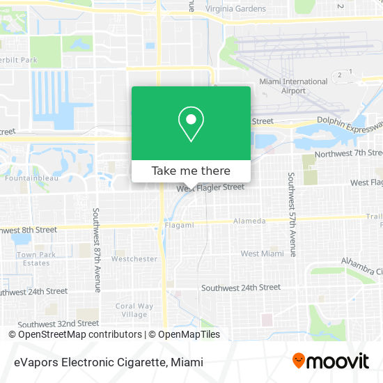 eVapors Electronic Cigarette map