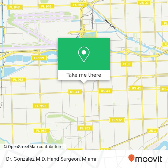 Mapa de Dr. Gonzalez M.D. Hand Surgeon