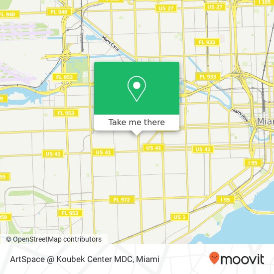 ArtSpace @ Koubek Center MDC map