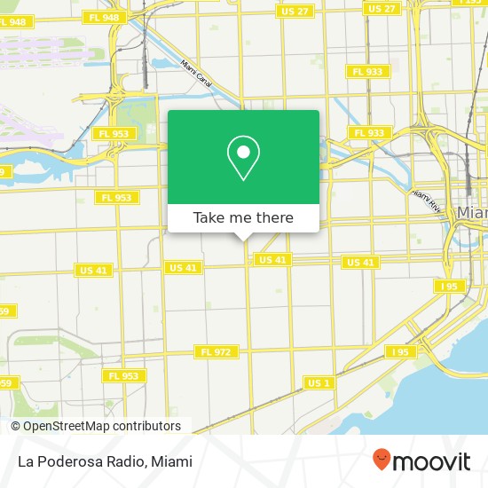 Mapa de La Poderosa Radio