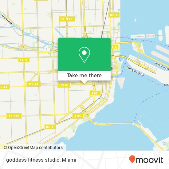 Mapa de goddess fitness studio