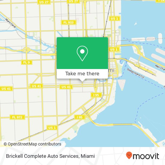 Mapa de Brickell Complete Auto Services