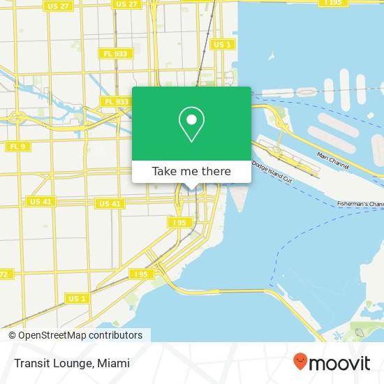 Transit Lounge map