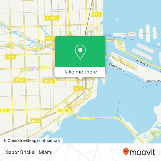 Sabor Brickell map