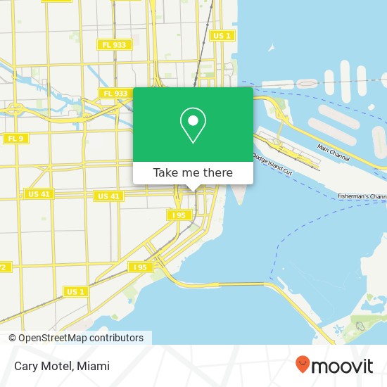 Cary Motel map