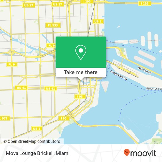 Mapa de Mova Lounge Brickell