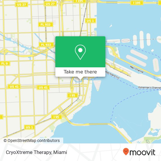 CryoXtreme Therapy map