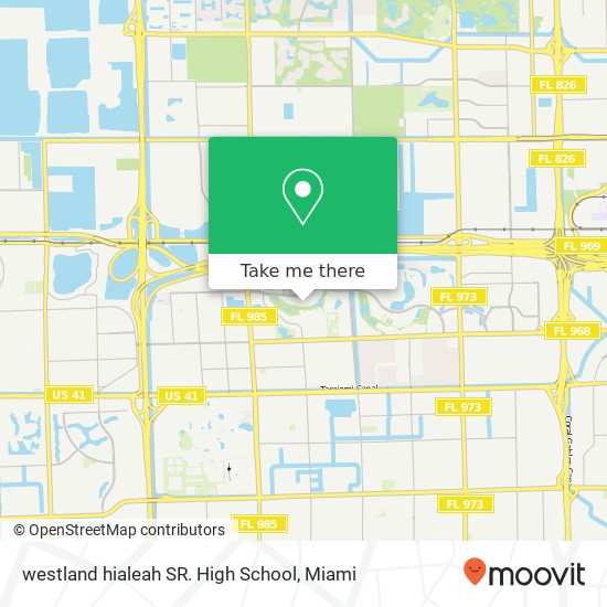 Mapa de westland hialeah SR. High School