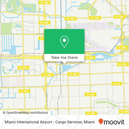 Miami International Airport - Cargo Services map