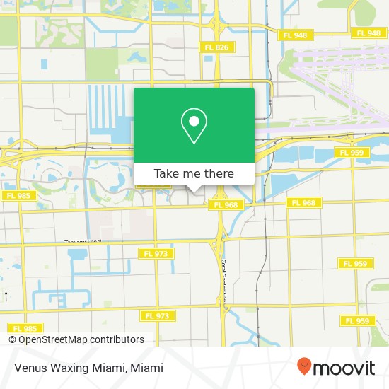 Venus Waxing Miami map