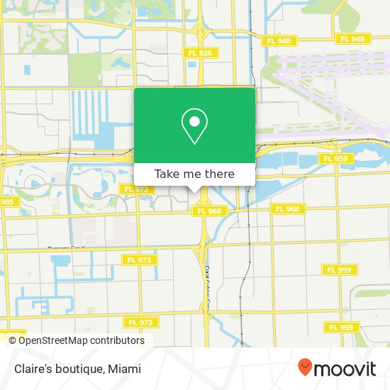 Claire's boutique map