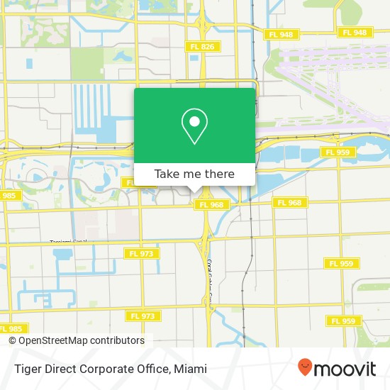 Tiger Direct Corporate Office map