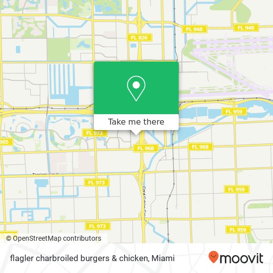 flagler charbroiled burgers & chicken map