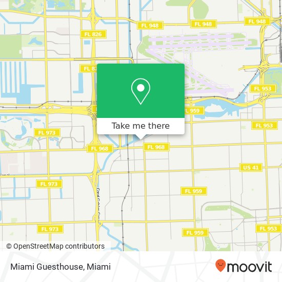 Mapa de Miami Guesthouse