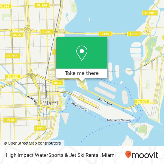 High Impact WaterSports & Jet Ski Rental map