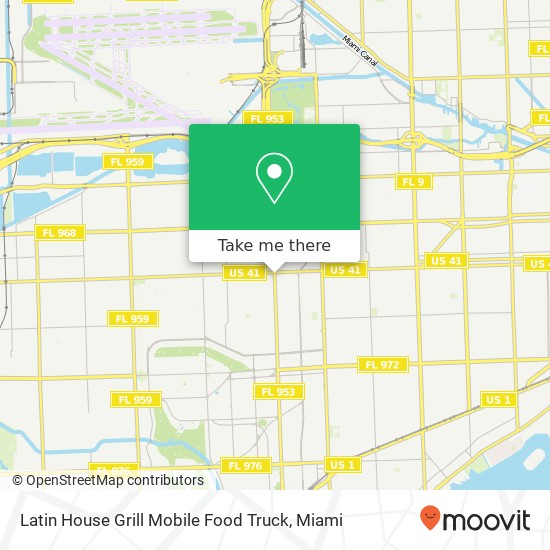 Mapa de Latin House Grill Mobile Food Truck