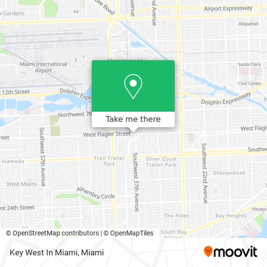 Key West In Miami map