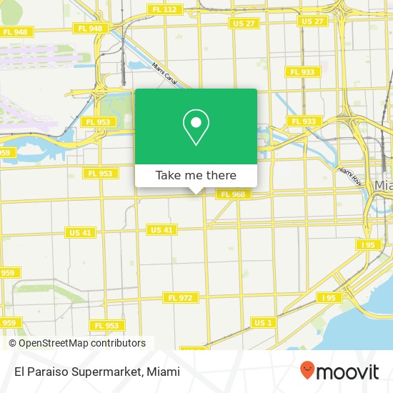 El Paraiso Supermarket map