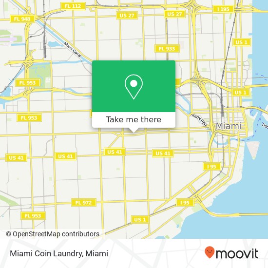 Mapa de Miami Coin Laundry