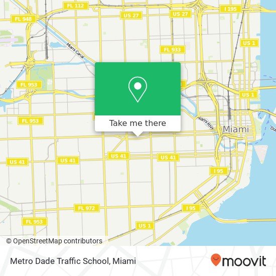 Metro Dade Traffic School map