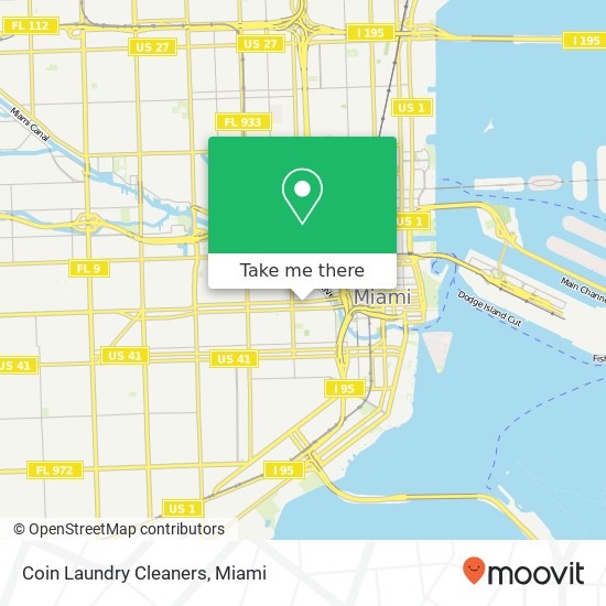 Coin Laundry Cleaners map
