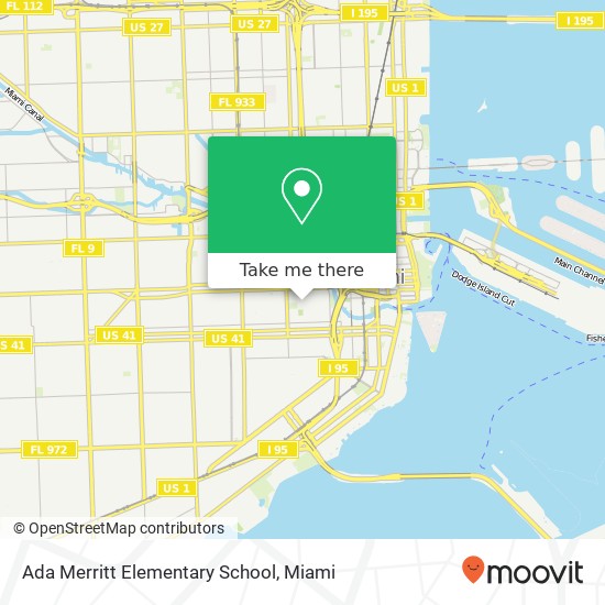 Ada Merritt Elementary School map