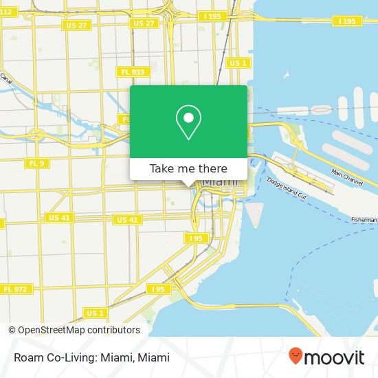 Roam Co-Living: Miami map