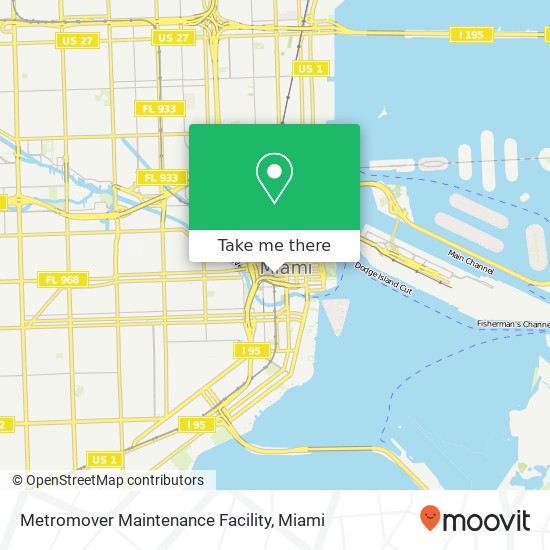 Mapa de Metromover Maintenance Facility