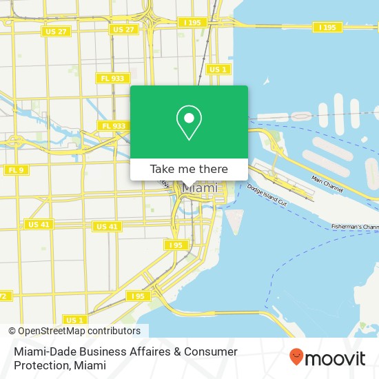Mapa de Miami-Dade Business Affaires & Consumer Protection