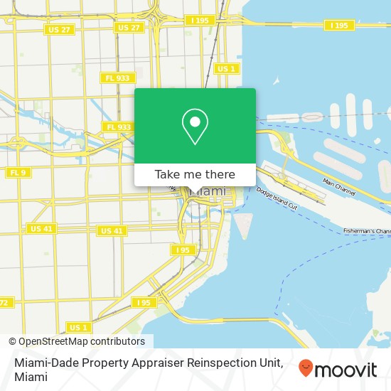 Miami-Dade Property Appraiser Reinspection Unit map