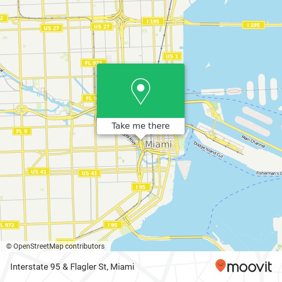 Interstate 95 & Flagler St map