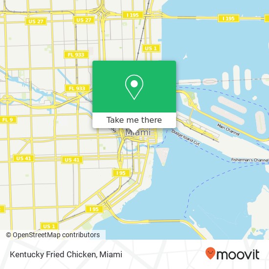 Kentucky Fried Chicken map