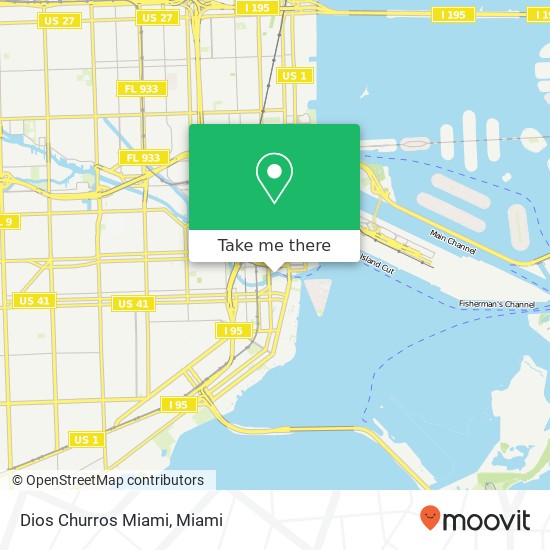 Mapa de Dios Churros Miami