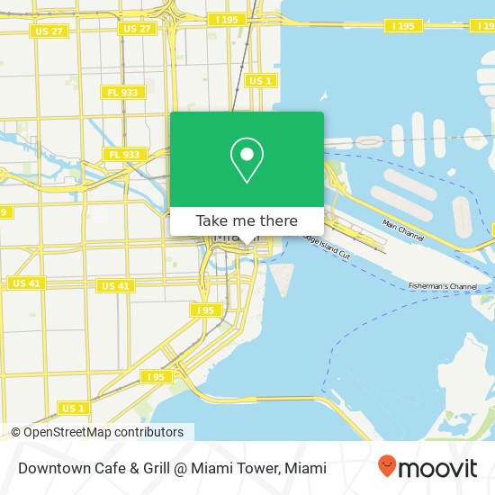 Mapa de Downtown Cafe & Grill @ Miami Tower