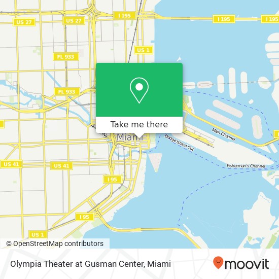 Olympia Theater at Gusman Center map