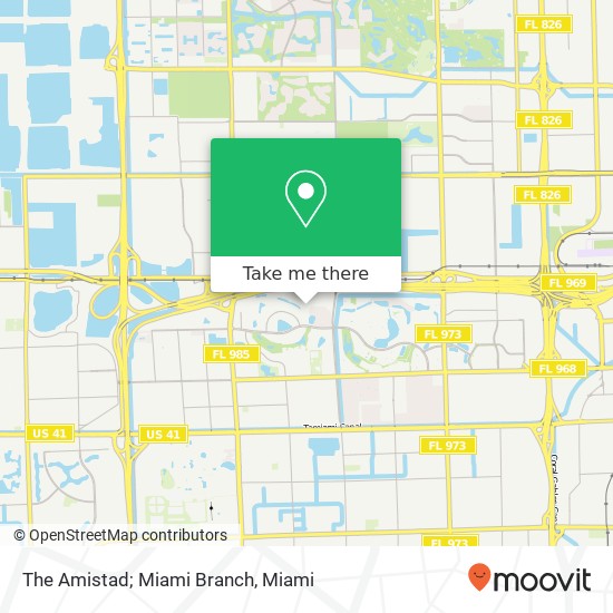 Mapa de The Amistad; Miami Branch