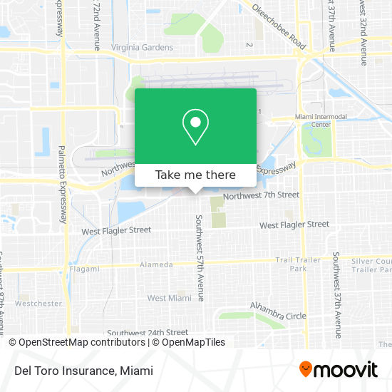 Mapa de Del Toro Insurance